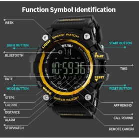 SKMEI Jam Tangan Olahraga Smartwatch Bluetooth - DG1227 BL - Black - 5