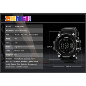 SKMEI Jam Tangan Olahraga Smartwatch Bluetooth - DG1227 BL - Black - 6