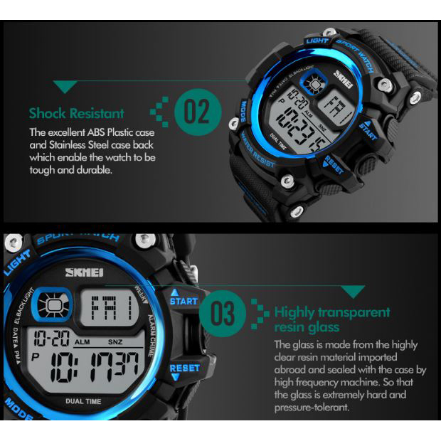 skmei jam tangan olahraga sporty pria dg1229 black skmei jam tangan olahraga sporty pria dg1229 black