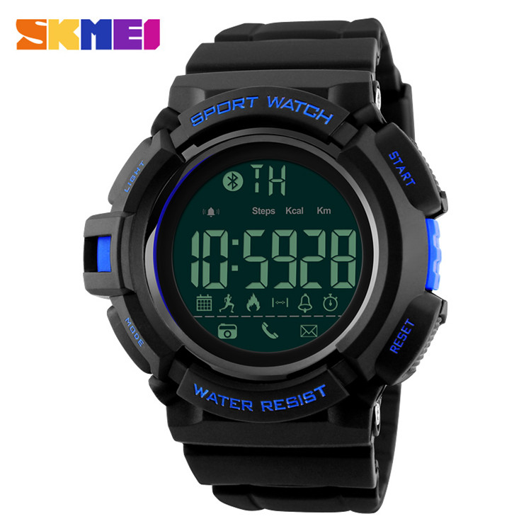 ... SKMEI Jam Tangan Olahraga Smartwatch Bluetooth - DG1245 BL - Black Blue - 1 ...