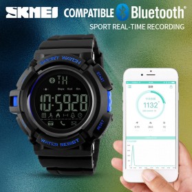 SKMEI Jam Tangan Olahraga Smartwatch Bluetooth - DG1245 BL - Black/Black - 5
