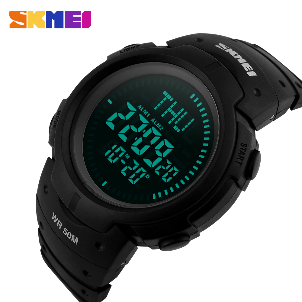 SKMEI Jam Tangan Digital Pria - DG1231CM - Black 