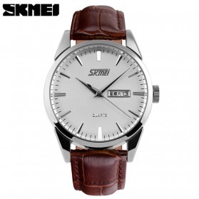 SKMEI Jam Tangan Analog Pria - 9073CL - White/Silver