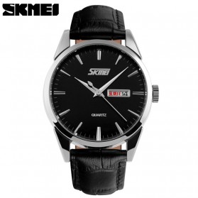 SKMEI Jam Tangan Analog Pria - 9073CL - Black/Silver