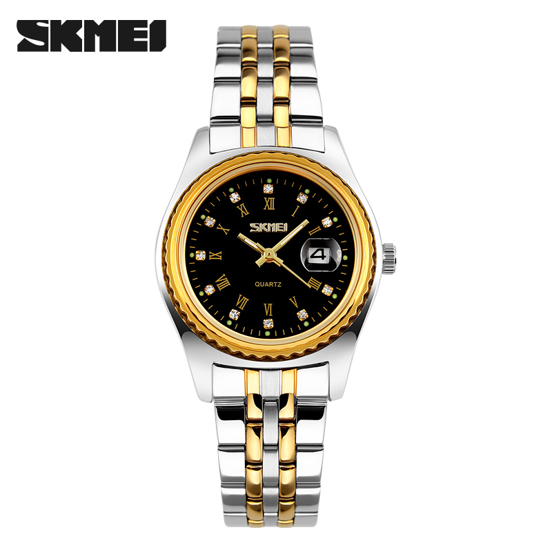 skmei jam tangan analog wanita 9098cs black skmei jam tangan analog wanita 9098cs black