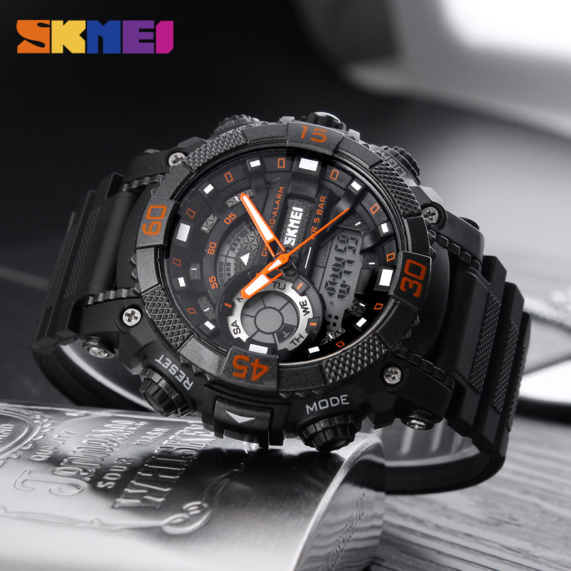 SKMEI Jam Tangan Analog Digital Pria - AD1228 - Black 