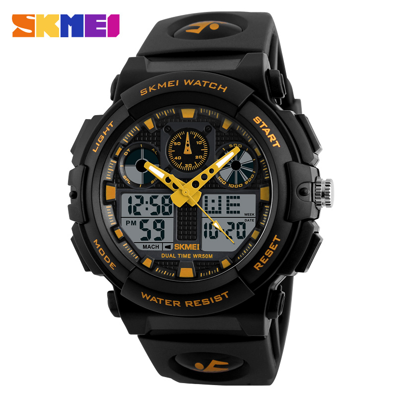 SKMEI Jam Tangan Analog Digital Pria - AD1270 - Black Gold 