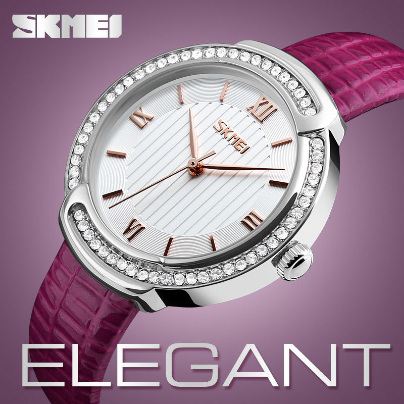 skmei jam tangan analog wanita 9143 purple skmei jam tangan analog wanita 9143 purple