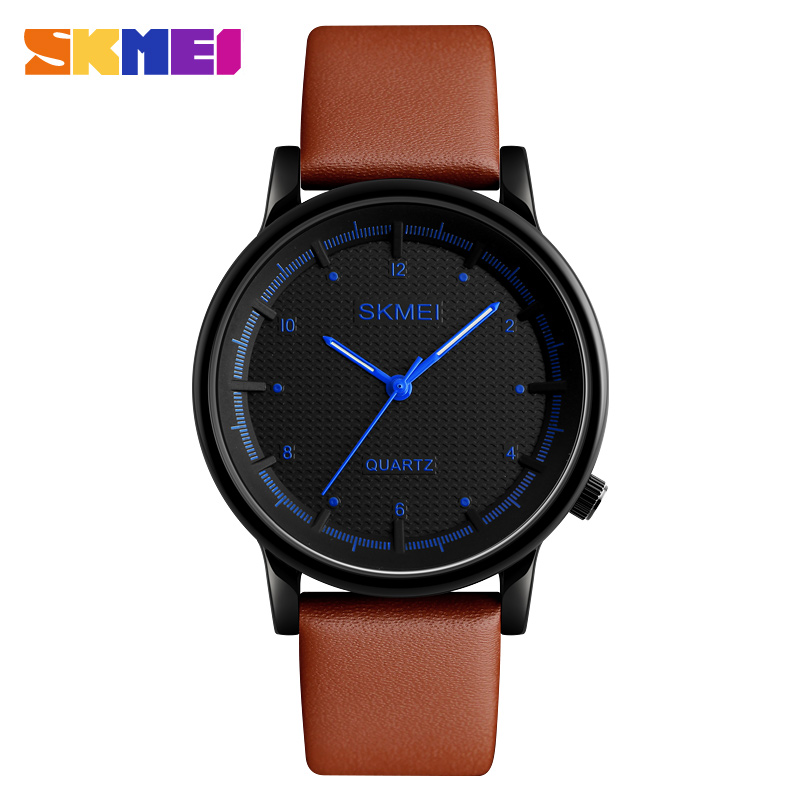 skmei jam tangan analog pria 1210 brown blue skmei jam tangan analog pria 1210 brown blue