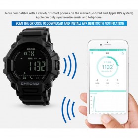 SKMEI Jam Tangan Olahraga Smartwatch Bluetooth - 1249 - Black - 3