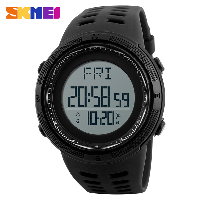 SKMEI Jam Tangan Digital Sporty Pria - 1295 - Black 