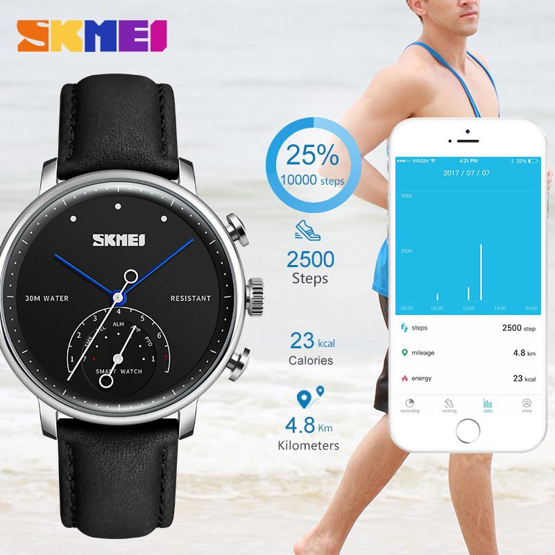 Skmei Jam Tangan Analog Smartwatch H8 Silver Black skmei jam tangan analog smartwatch h8 silver black