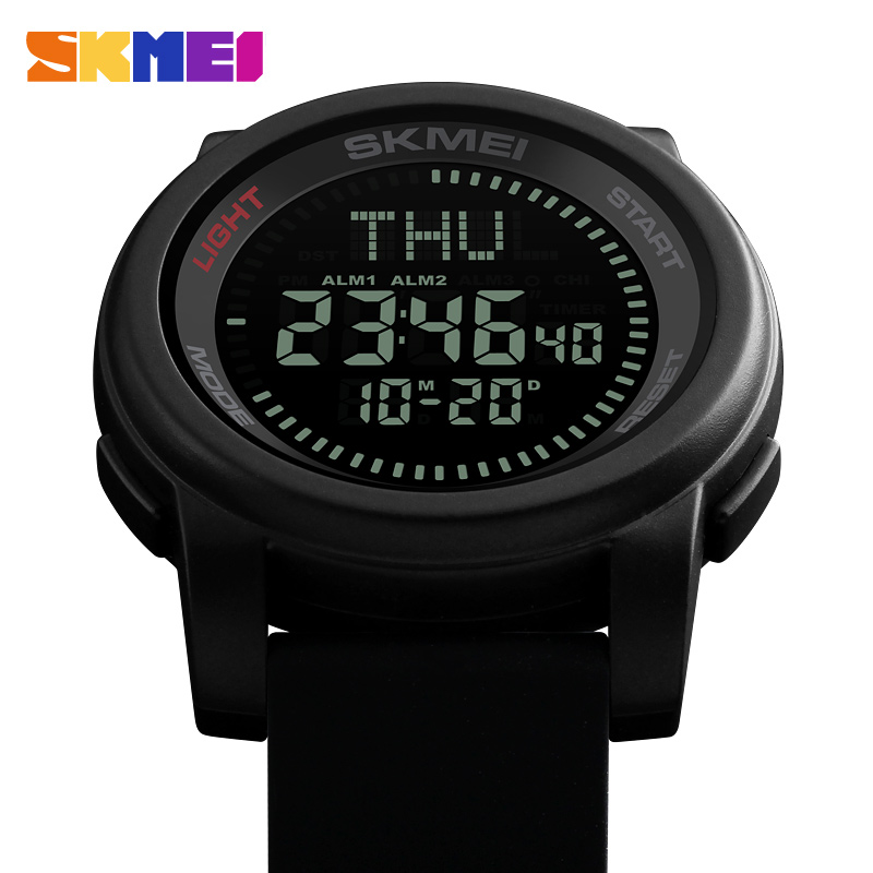SKMEI Jam Tangan Kompas Digital Pria - 1289 - Black - JakartaNotebook.com