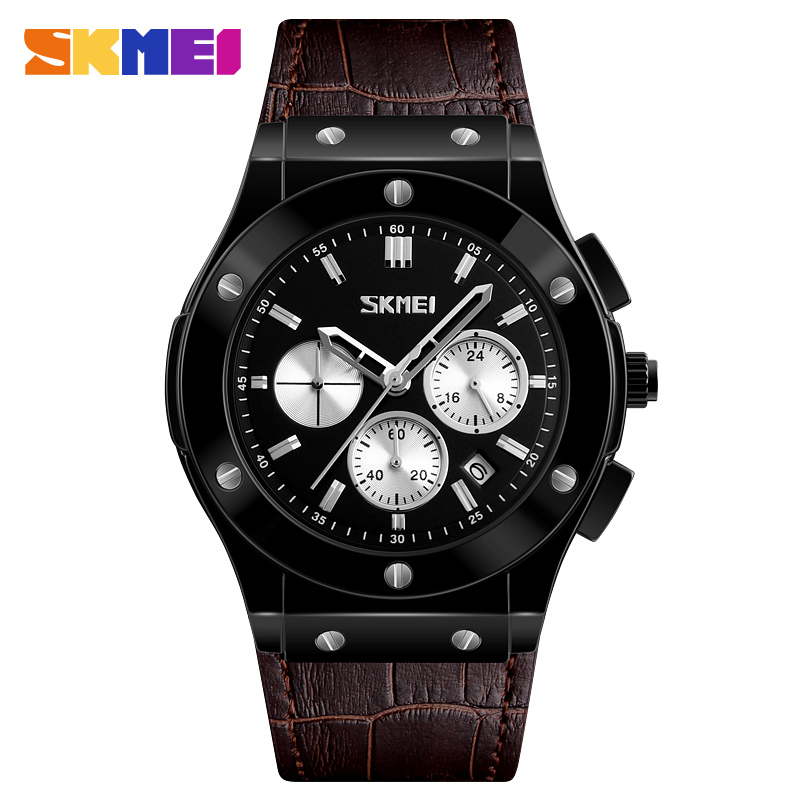 skmei jam tangan analog elegan pria 9157 coffee skmei jam tangan analog elegan pria 9157 coffee