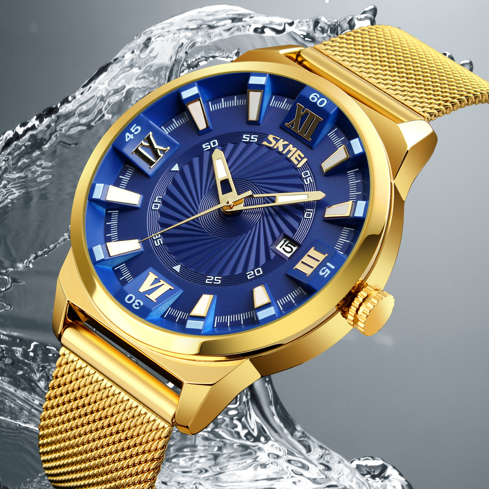 Gambar produk SKMEI Jam Tangan Analog Pria Stainless Steel - 9166