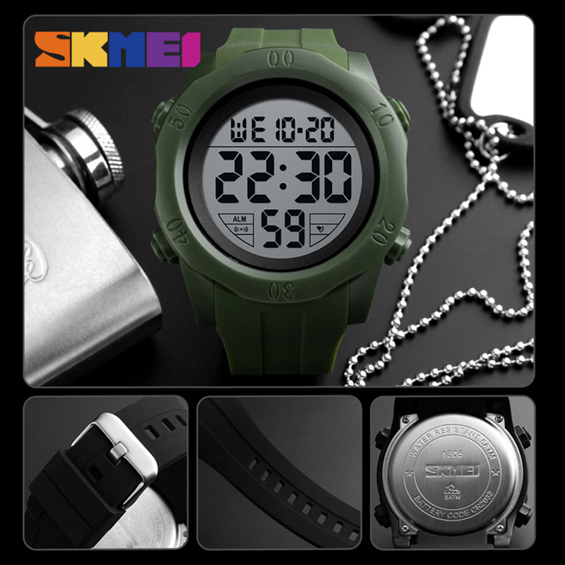 SKMEI Jam Tangan Digital Pria - 1305 - Black