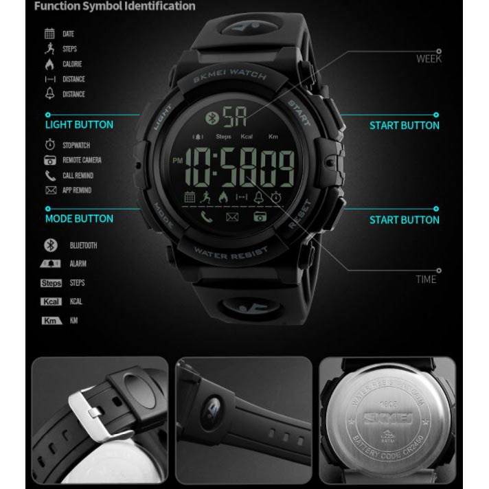 Gambar produk SKMEI Jam Tangan Olahraga Smartwatch Bluetooth - 1303