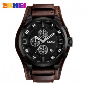 SKMEI Jam Tangan Analog Pria - 9165 - Brown/Black