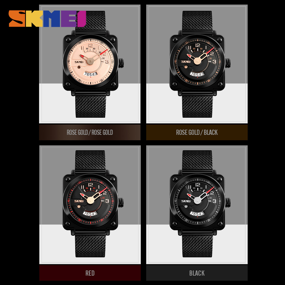 SKMEI Jam Tangan Analog Pria Stainless Steel - 9172 