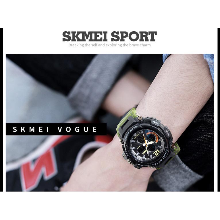 SKMEI Jam Tangan Analog Digital Pria - 1343 - Khaki 