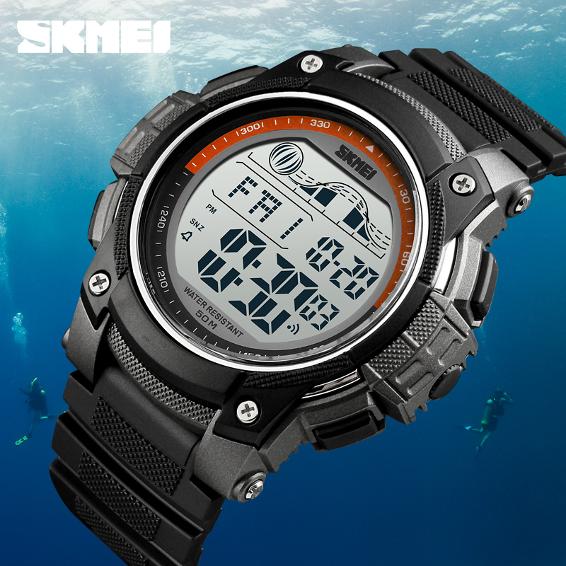 SKMEI Jam  Tangan  Digital  Sporty Pria  1372 Black 