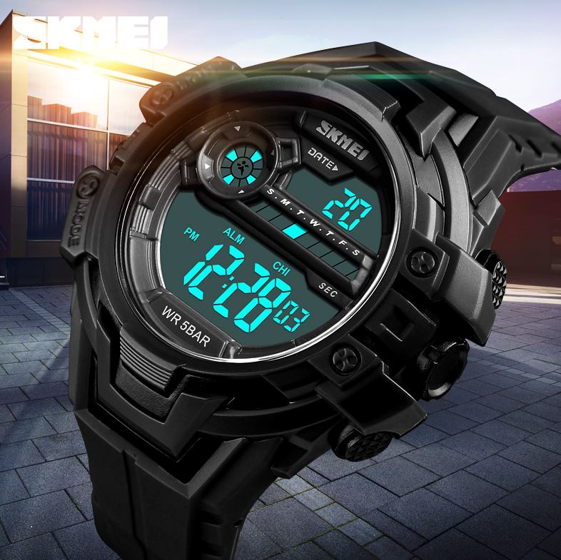 SKMEI Jam Tangan Digital Pria  1383 Army Green 