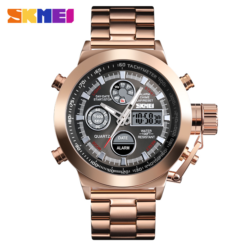 skmei rose gold watch