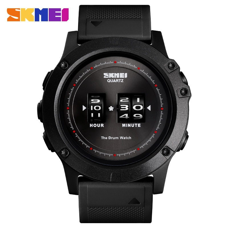 SKMEI Jam Tangan Analog Pria Strap Kulit - 1546 - Black