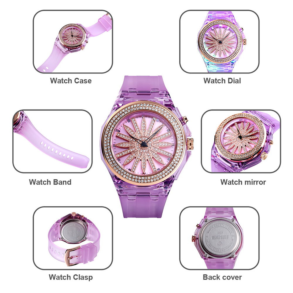 SKMEI Jam Tangan Analog Wanita - 1536 - Pink - JakartaNotebook.com