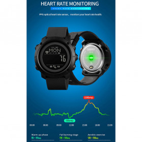 SKMEI Jam Tangan Smartwatch Pria Bluetooth Pedometer Compass Heartrate - 1512 - Black - 4