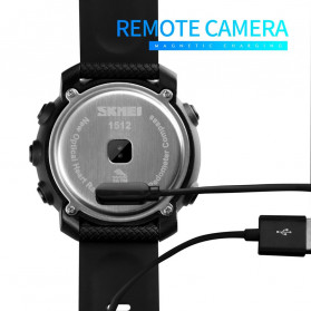 SKMEI Jam Tangan Smartwatch Pria Bluetooth Pedometer Compass Heartrate - 1512 - Black - 5