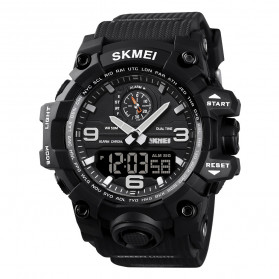 Jam Tangan Pria Keren Terbaru - SKMEI Jam Tangan Analog Digital Pria - 1586 - Black