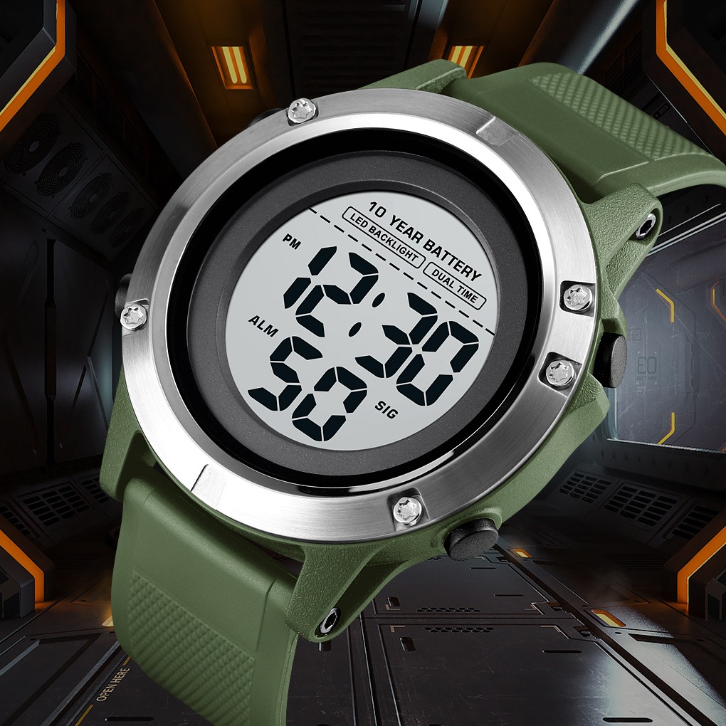 SKMEI Jam Tangan Digital Pria  1518 Army Green 