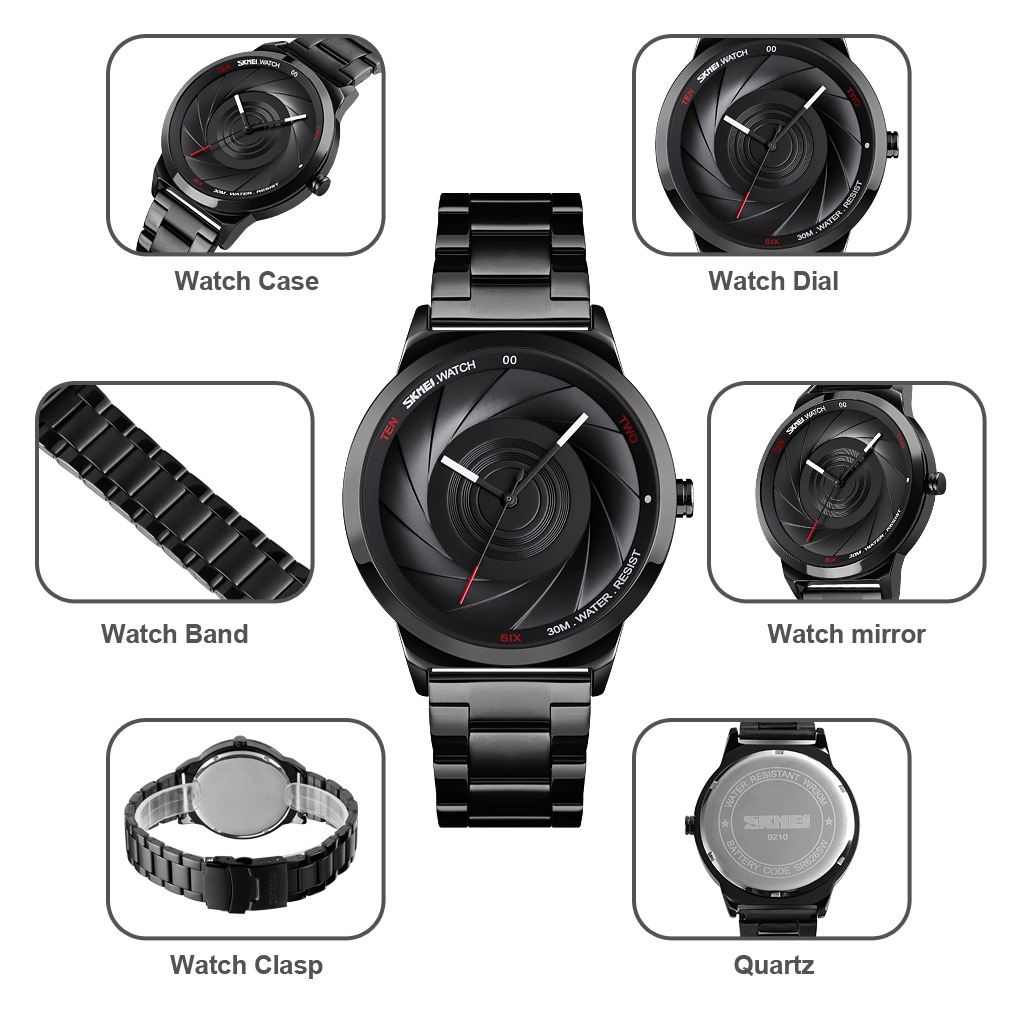 Gambar produk SKMEI Jam Tangan Analog Pria Strap Stainless Steel - 9210