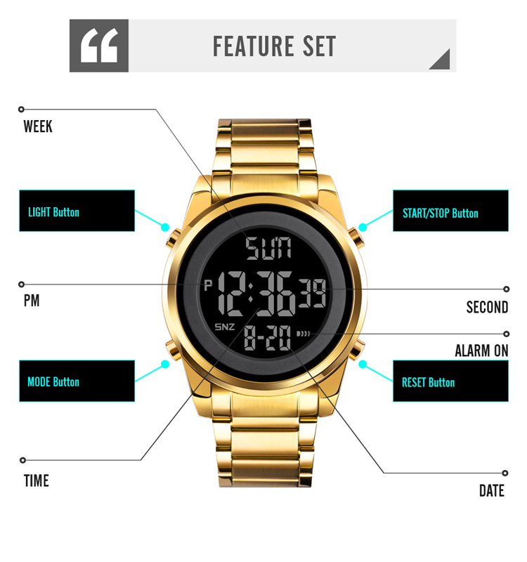 Skmei Jam Tangan Digital Pria Elegan 1611 Black Jakartanotebook Com