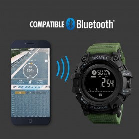 SKMEI Jam Tangan Olahraga Heartrate Smartwatch Bluetooth - 1643 - Army Green - 6