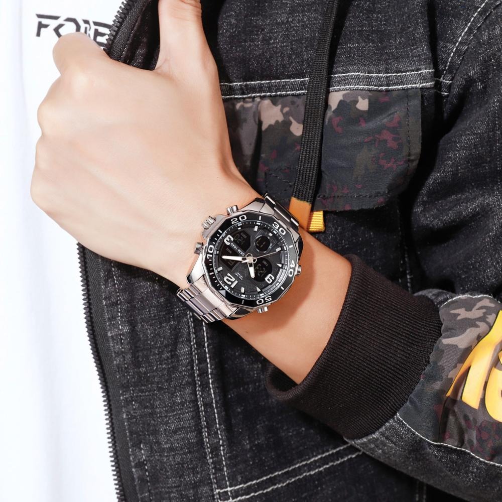 Gambar produk SKMEI Jam Tangan Analog Digital Pria Stainless Steel - 1649