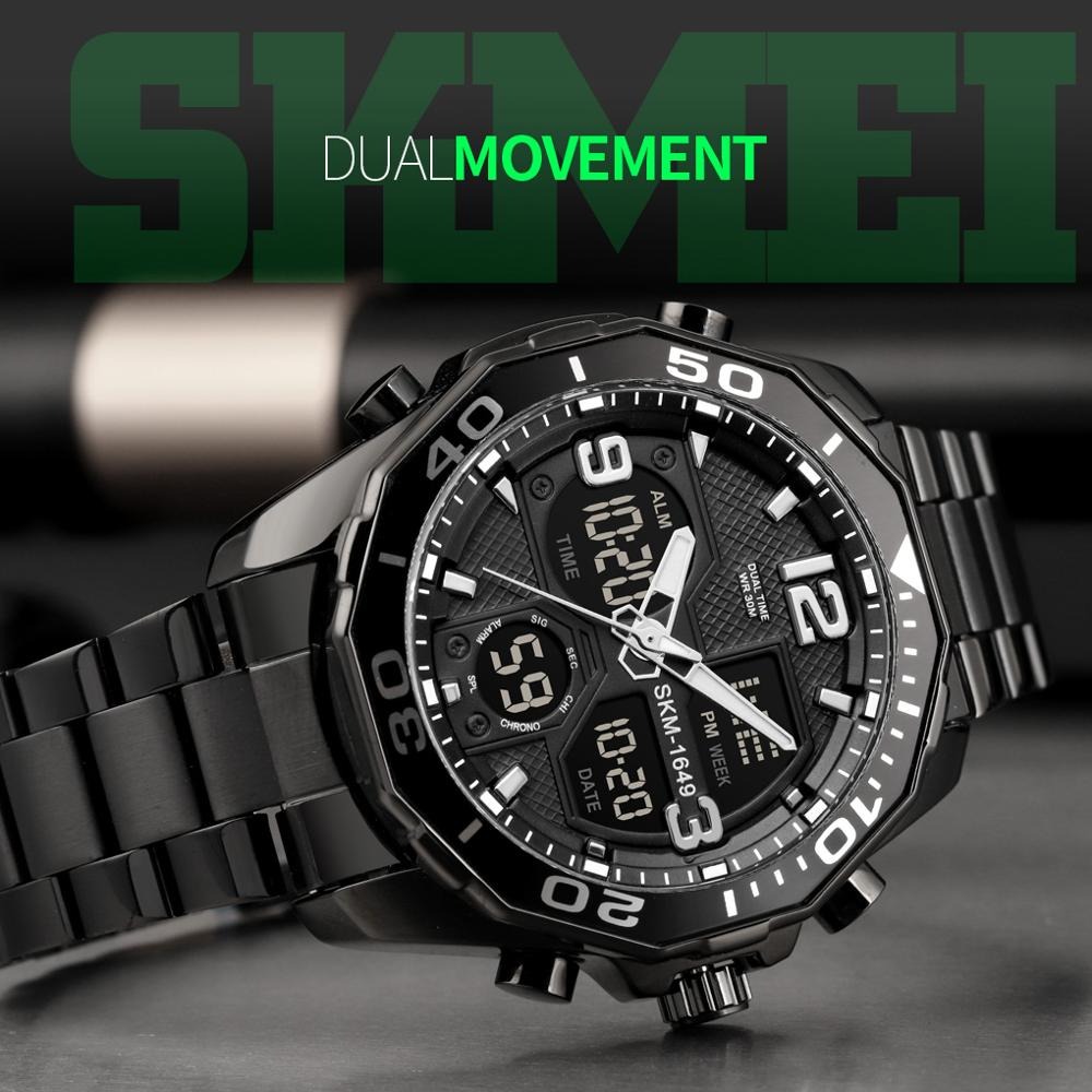 Gambar produk SKMEI Jam Tangan Analog Digital Pria Stainless Steel - 1649