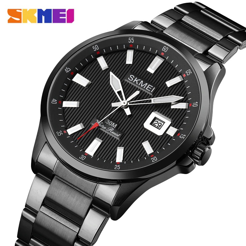 Gambar produk SKMEI Jam Tangan Analog Pria Stainless Steel - 1654