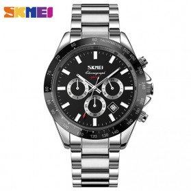 SKMEI jam Tangan Analog Chrono Pria - 9259 - Silver Black