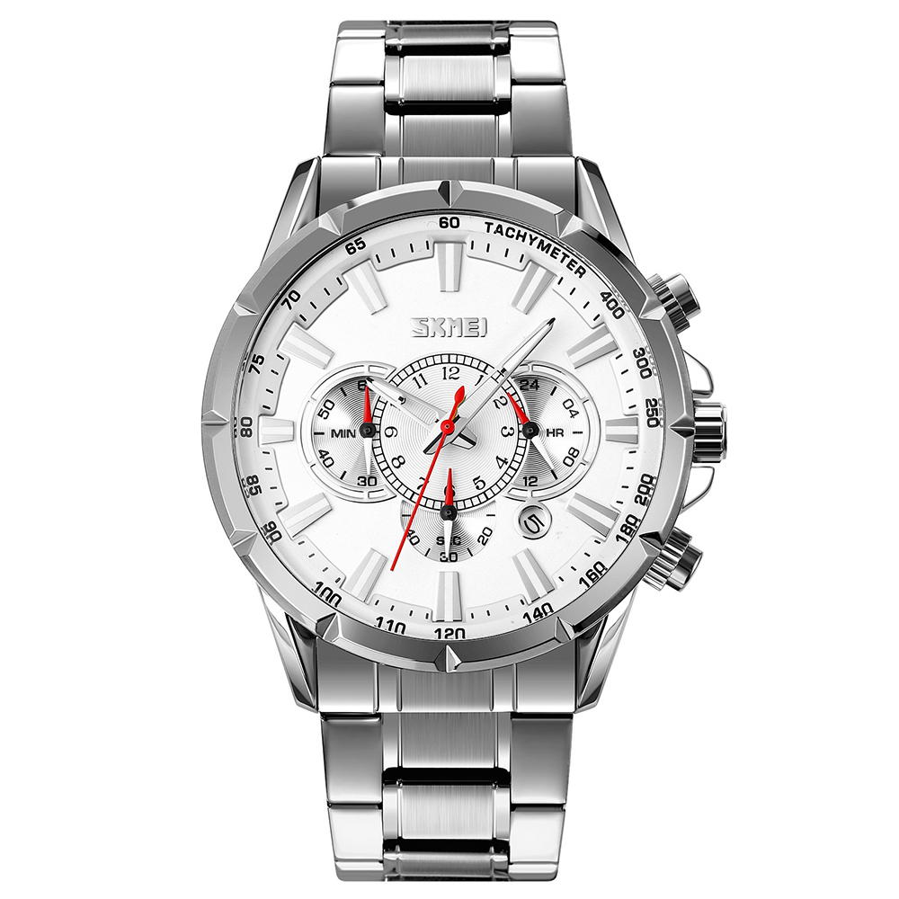 Gambar produk SKMEI Jam Tangan Pria Analog Chronograph Stainless Steel Wristwatch - 9241