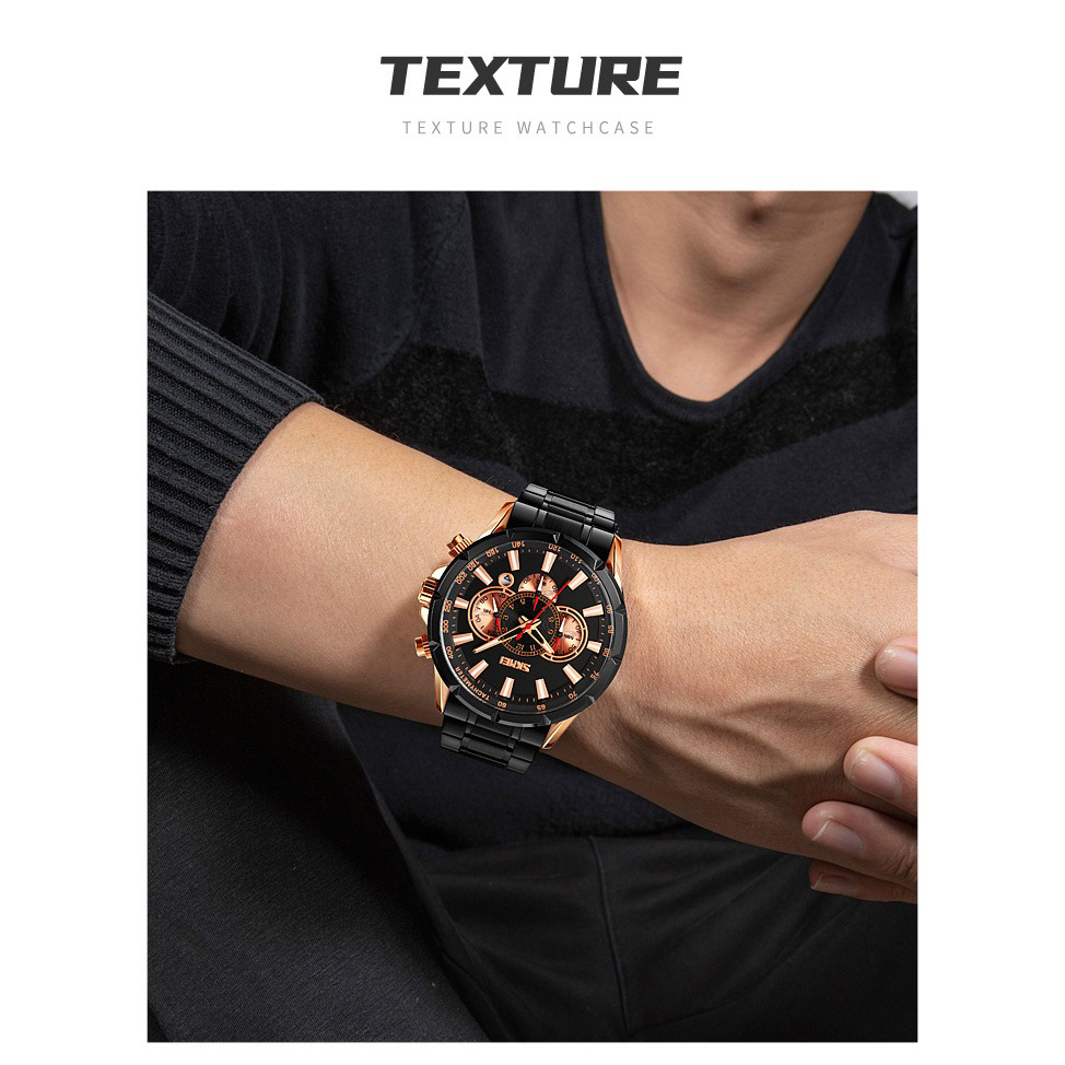 Gambar produk SKMEI Jam Tangan Pria Analog Chronograph Stainless Steel Wristwatch - 9241