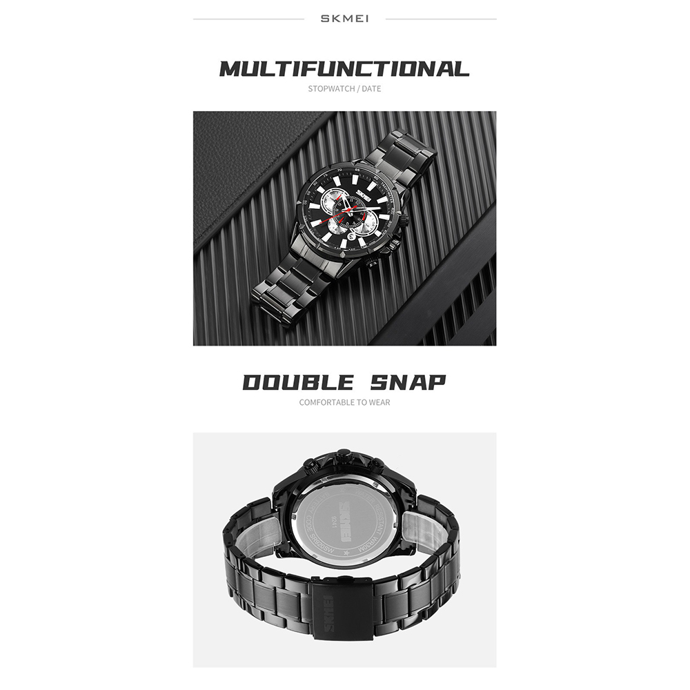 Gambar produk SKMEI Jam Tangan Pria Analog Chronograph Stainless Steel Wristwatch - 9241