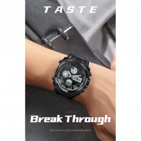 SKMEI Jam Tangan Pria Luxury Stainless Steel Wristwatch - 1673 - Black - 4