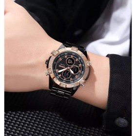 SKMEI Jam Tangan Pria Luxury Stainless Steel Wristwatch - 1838 - White/Silver - 2