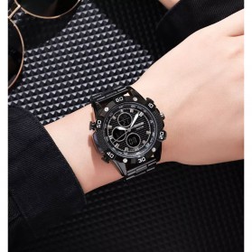SKMEI Jam Tangan Pria Luxury Stainless Steel Wristwatch - 1838 - White/Silver - 6