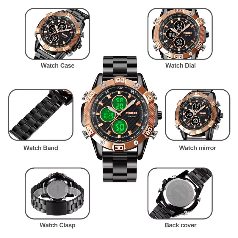 Gambar produk SKMEI Jam Tangan Pria Luxury Stainless Steel Wristwatch - 1838