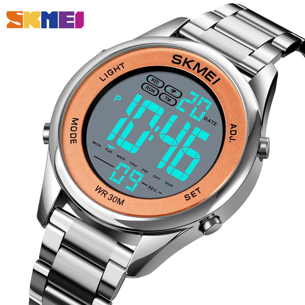 Gambar produk SKMEI Jam Tangan Digital Pria Strap Stainless Steel - 1849