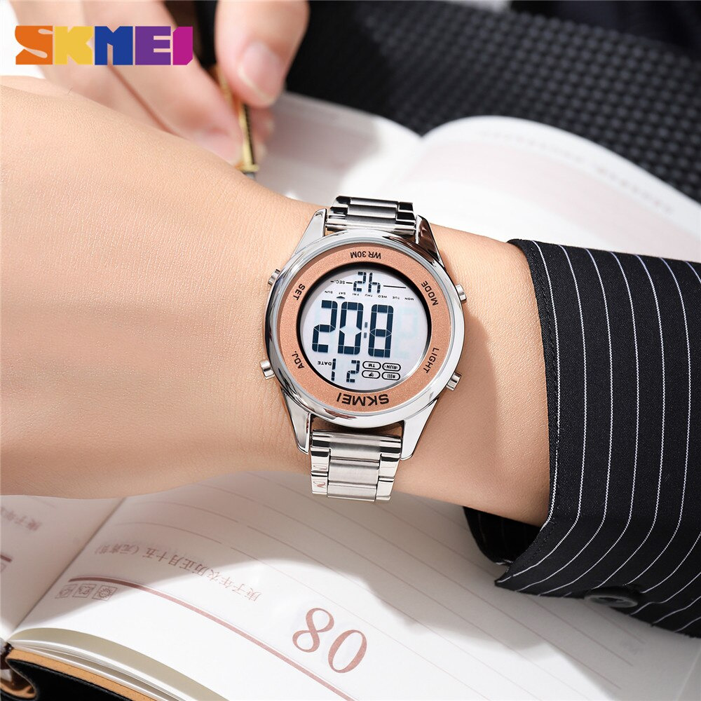 Gambar produk SKMEI Jam Tangan Digital Pria Strap Stainless Steel - 1849