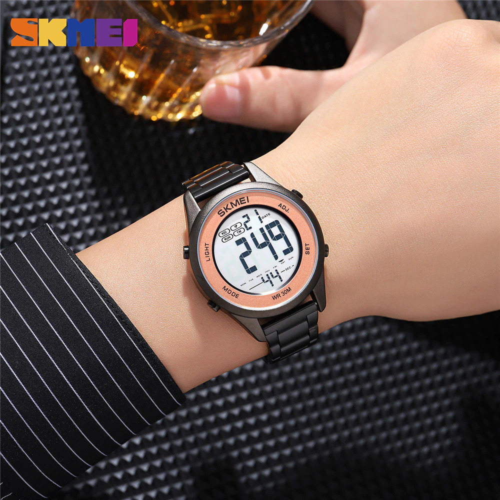 Gambar produk SKMEI Jam Tangan Digital Pria Strap Stainless Steel - 1849